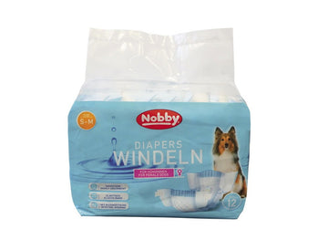 57175 NOBBY Diapers f. female dogs 12 pcs.; XL ; 40 - 58 cm - - PetsOffice