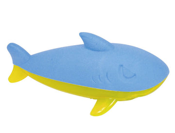 59988 NOBBY TPR-Foam shark "Floating" blue / yellow 21 cm - - PetsOffice