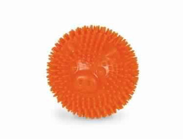 60082 NOBBY TPR spiky ball "Pig" orange 6,5 cm - - PetsOffice