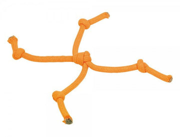 60345 NOBBY Rope Toy "NEON", Knotspider orange 43 cm - - PetsOffice