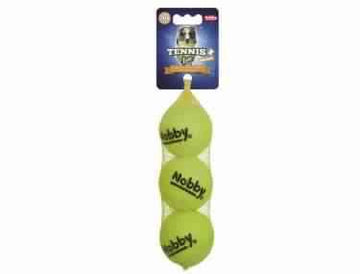Paw & Joy Biggest Pet Supplies brand in Egypt | 60482 NOBBY Tennis ball with squeeker M 6,5 cm; Net of 3 pcs