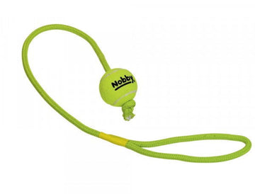 60488 NOBBY Tennisball with throw rope - - PetsOffice