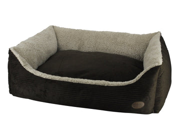 60795 NOBBY Comfort bed square "OKAWA" brown L x B x H: 100 x 80 x 25 cm - - PetsOffice