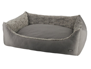 60801 NOBBY Comfort bed square "RIWU" taupe L x B x H: 100 x 80 x 25 cm - - PetsOffice