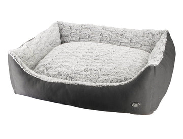 60805 NOBBY Comfort bed square "RIWU" grey L x B x H: 120 x 95 x 26 cm - - PetsOffice