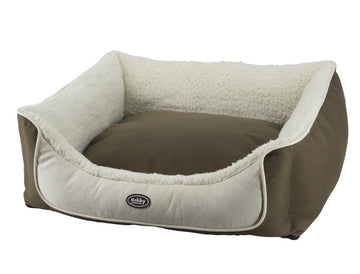 60810 NOBBY Comfort bed square "BANDA" brown l x w x h: 75 x 60 x 23 cm - - PetsOffice
