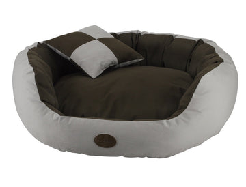 60813 NOBBY Donut with entrance "LOBO" grey Ø 100 cm - - PetsOffice