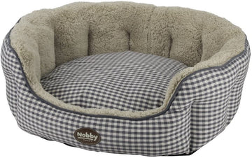 60819 NOBBY Comfort bed oval "XAVER" grey l x w x h: 55 x 50 x 21 cm - - PetsOffice