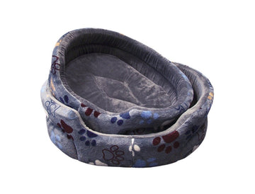 61315-65 NOBBY Plush bed oval Classic "LISSI" dark grey 65 cm - - PetsOffice