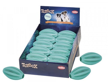 61540 NOBBY Rubber rugby "DENTAL LINE" 11cm - - PetsOffice
