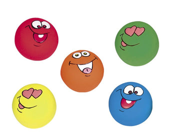 61577 NOBBY Latex "Crazy Faces" assorted colours Ø 10cm - - PetsOffice