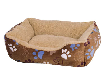 61645 NOBBY Comfort bed square Classic "LISSI" brown l x w x h: 80 x 70 x 22 cm