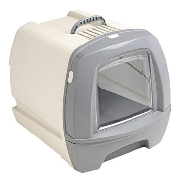 62189 NOBBY Cat toilet "80´s" grey 50 x 40 x 42 cm - - PetsOffice