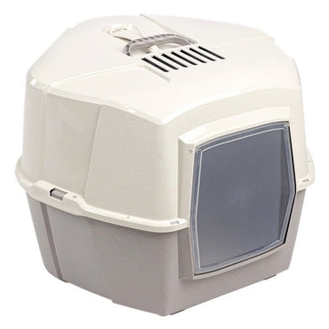 62190 NOBBY Cat toilet "EDGE" grey 52 x 60 x 45 cm - - PetsOffice