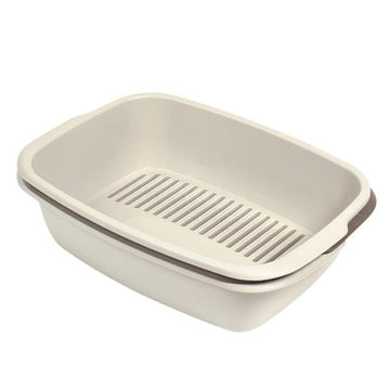 62191 NOBBY Cat toilet "MISO" sand/moka 54 x 38,5 x 16 cm - - PetsOffice