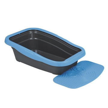 62192 NOBBY Cat toilet "NELLA KIT" blue/grey 56 x 36,5 x 18 cm - - PetsOffice