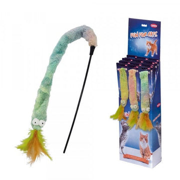 62414 NOBBY Rod with feathers pole 56cm - - PetsOffice