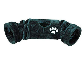63102-53 NOBBY Plush tunnel "MACERA" anthracite ø24 x 100 cm - - PetsOffice