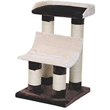 63214-98 NOBBY Cat-scratcher "TILATI" beige brown 50 x 50 x 82 cm - - PetsOffice