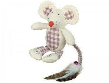Paw & Joy Biggest Pet Supplies brand in Egypt | 66914 NOBBY Mouse with crackle ears creme 18 cm