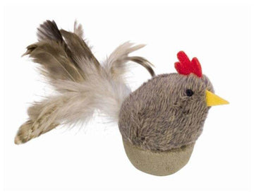 Paw & Joy Biggest Pet Supplies brand in Egypt | 66933 Plush stand-up chicken with feathers & catnip 8 cm