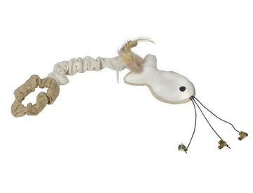 66947 Plush fish with hand strap beige 41 cm, with catnip - - PetsOffice
