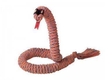 67437 NOBBY Cotton Rope Toy "SNAKE" orange M; 98 cm - - PetsOffice