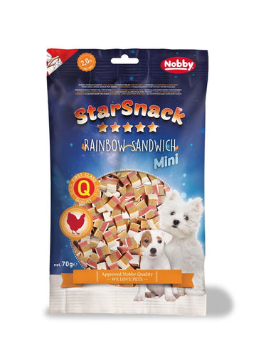 70141 NOBBY StarSnack Mini Rainbow Sandwich 70 g - - PetsOffice
