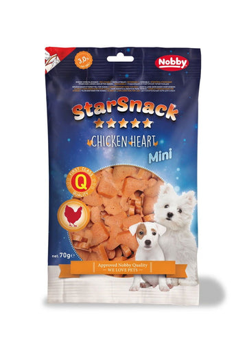 70142 NOBBY StarSnack Mini Chicken Heart 70g - - PetsOffice