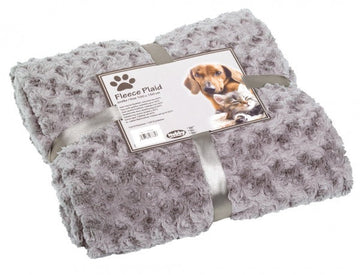 70981-17 NOBBY Fleece Plaid "SUPER SOFT" light grey M l x w: 100 x 150 cm