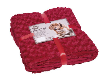 70986-40 NOBBY Fleece Plaid "SUPER SOFT" red L 150 x 200 cm - - PetsOffice