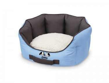 71883 NOBBY Comfort bed oval "BASMA" light blue l x w x h: 65 x 57 x 22 cm - - PetsOffice