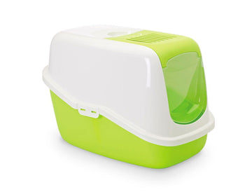72063 Cat Toilet "NESTOR" light green / white 56 x 39 x 38,5 cm - - PetsOffice