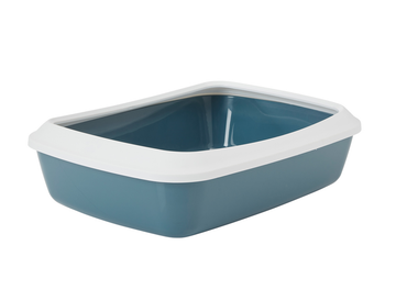 72117 NOBBY Cat toilet (Litter Box) with edge "Iriz" Bluestone 50 x 37 x 14 cm - - PetsOffice