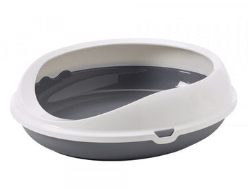 72122 NOBBY Cat toilet "Figaro" grey-white 55x48,5x15,5cm