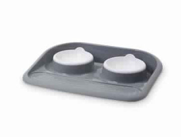 72132 NOBBY Dinner Serving Tray "Butler" grey 2 x 300 ml - - PetsOffice