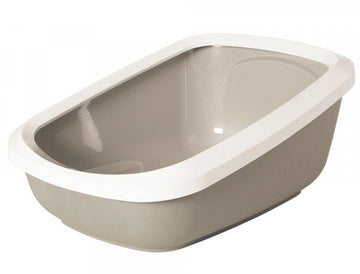 72184 NOBBY Cat toilet with edge "ASEO JUMBO" mocca-white 67,5x48,5x29cm