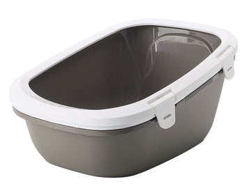 72247 NOBBY Cat Toilett "Simba" warmgrey-white / 64 x 46 x 31 cm - - PetsOffice
