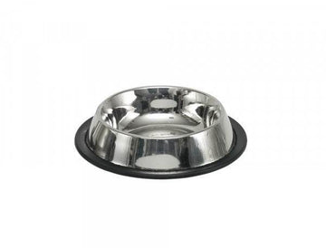 Paw & Joy Biggest Pet Supplies brand in Egypt | 72811 NOBBY Stainless steel bowl, anti slip, flat / 15,5 cm 0,20 ltr