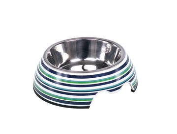 73330 NOBBY Dog Melamine bowl "STRIPE" S: 14 x 4,5 cm, 160 ml - - PetsOffice