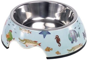 73332 NOBBY Dog Melamine bowl "FISH" S: 14 x 4,5 cm, 160 ml - - PetsOffice