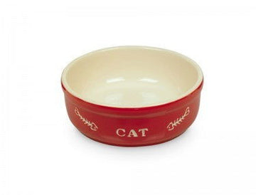 73350 NOBBY Cat ceramic dish "CAT" - - PetsOffice