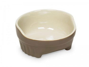 73440 NOBBY Dog ceramic bowl "STYLE" grey / beige Ø14,5 X 6,5 cm - - PetsOffice