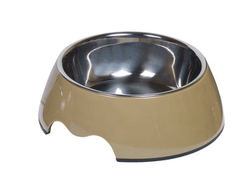 73482-09 NOBBY Dog Melamine bowl "NOBLY" taupe M: 17,5 x 6,5 cm, 350 ml - - PetsOffice