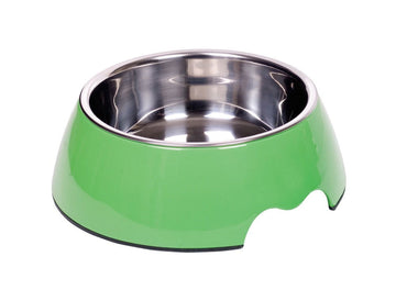 73483-03 NOBBY Dog Melamine bowl "NOBLY" green L: 22 x 7,5 cm, 700 ml - - PetsOffice