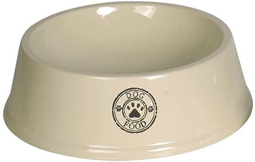 73704 NOBBY Dog ceramic bowl "STAMP" creme Ø27,5 X 9,0 cm - - PetsOffice