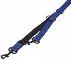 74789-06 NOBBY Training leash "Classic Reflect SOFT" blue/black l: 200 cm; w: 10/15 mm - - PetsOffice