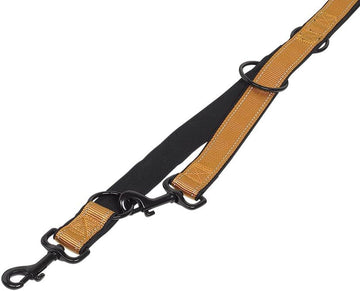 74790-08 NOBBY Training leash "Classic Reflect SOFT" gold/black l: 200 cm; w: 15/20 mm - - PetsOffice