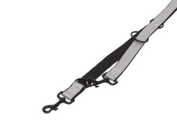 74790-42 NOBBY Training leash "Classic Reflect SOFT" grey/black l: 200 cm; w: 15/20 mm - - PetsOffice