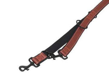 74790-80 NOBBY Training leash "Classic Reflect SOFT" terracotta/black l: 200 cm; w: 15/20 mm - - PetsOffice